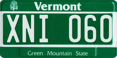 VT license plate XNI060