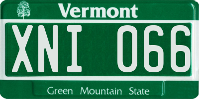 VT license plate XNI066