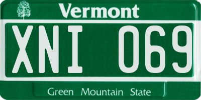 VT license plate XNI069