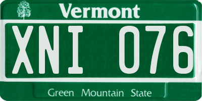 VT license plate XNI076