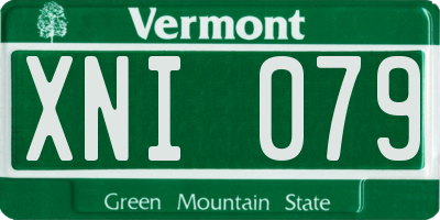 VT license plate XNI079