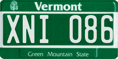 VT license plate XNI086