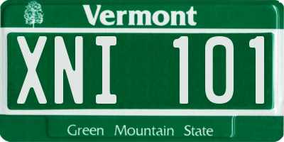 VT license plate XNI101