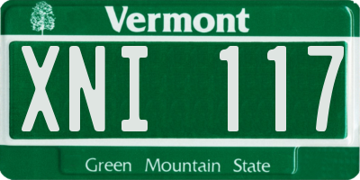 VT license plate XNI117