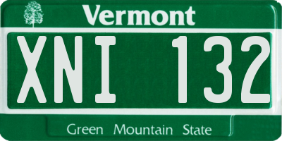 VT license plate XNI132