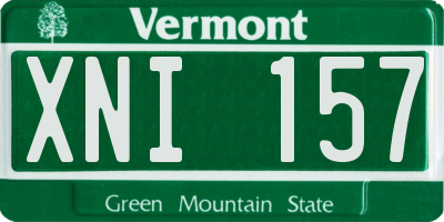 VT license plate XNI157