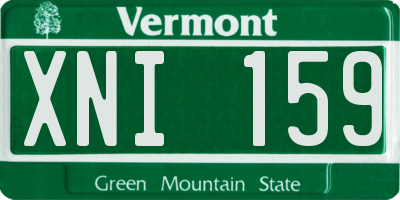 VT license plate XNI159