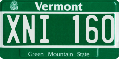 VT license plate XNI160
