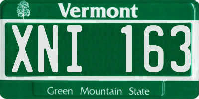 VT license plate XNI163