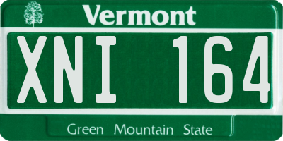 VT license plate XNI164