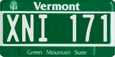 VT license plate XNI171