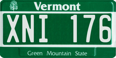 VT license plate XNI176