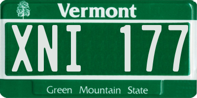 VT license plate XNI177