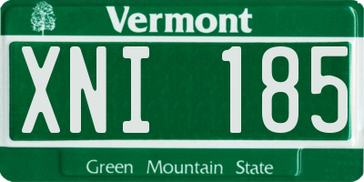 VT license plate XNI185