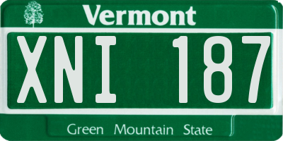 VT license plate XNI187