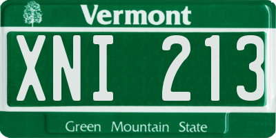 VT license plate XNI213