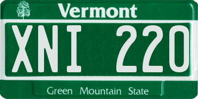 VT license plate XNI220