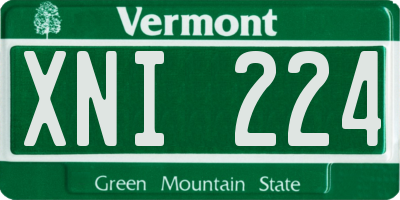 VT license plate XNI224