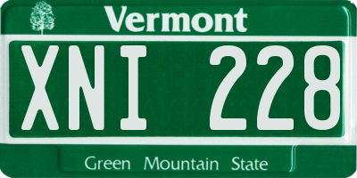 VT license plate XNI228