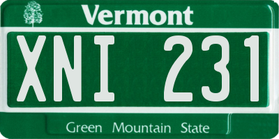 VT license plate XNI231