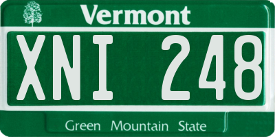 VT license plate XNI248