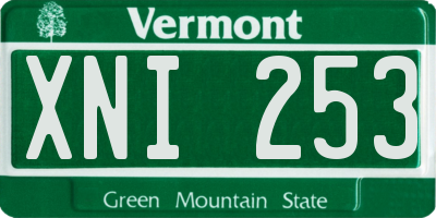 VT license plate XNI253