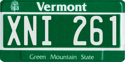 VT license plate XNI261