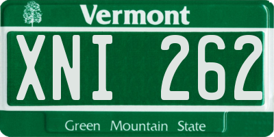 VT license plate XNI262