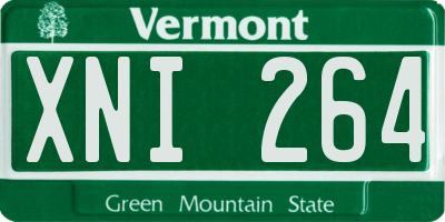 VT license plate XNI264