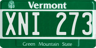 VT license plate XNI273