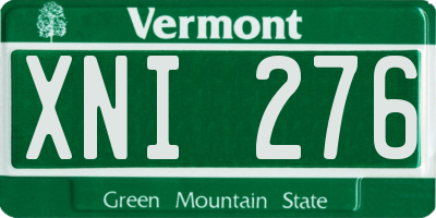 VT license plate XNI276