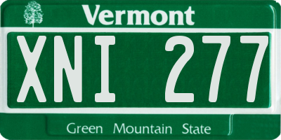 VT license plate XNI277