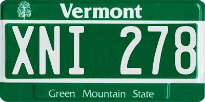 VT license plate XNI278