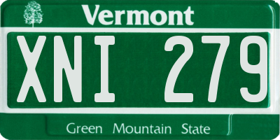 VT license plate XNI279