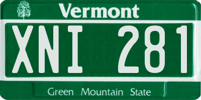 VT license plate XNI281