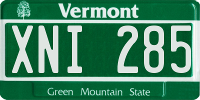 VT license plate XNI285
