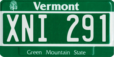 VT license plate XNI291