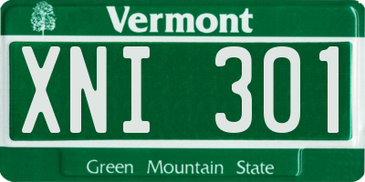 VT license plate XNI301