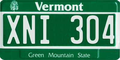 VT license plate XNI304