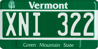 VT license plate XNI322
