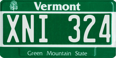 VT license plate XNI324
