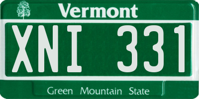 VT license plate XNI331