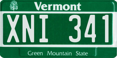 VT license plate XNI341