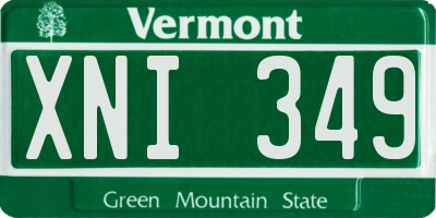 VT license plate XNI349