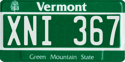 VT license plate XNI367