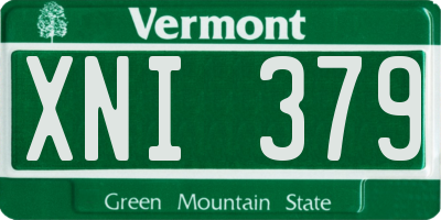 VT license plate XNI379