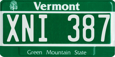 VT license plate XNI387