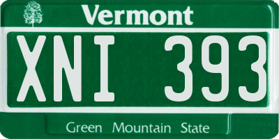 VT license plate XNI393