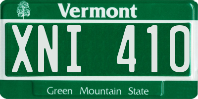 VT license plate XNI410