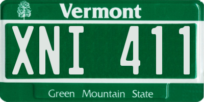 VT license plate XNI411